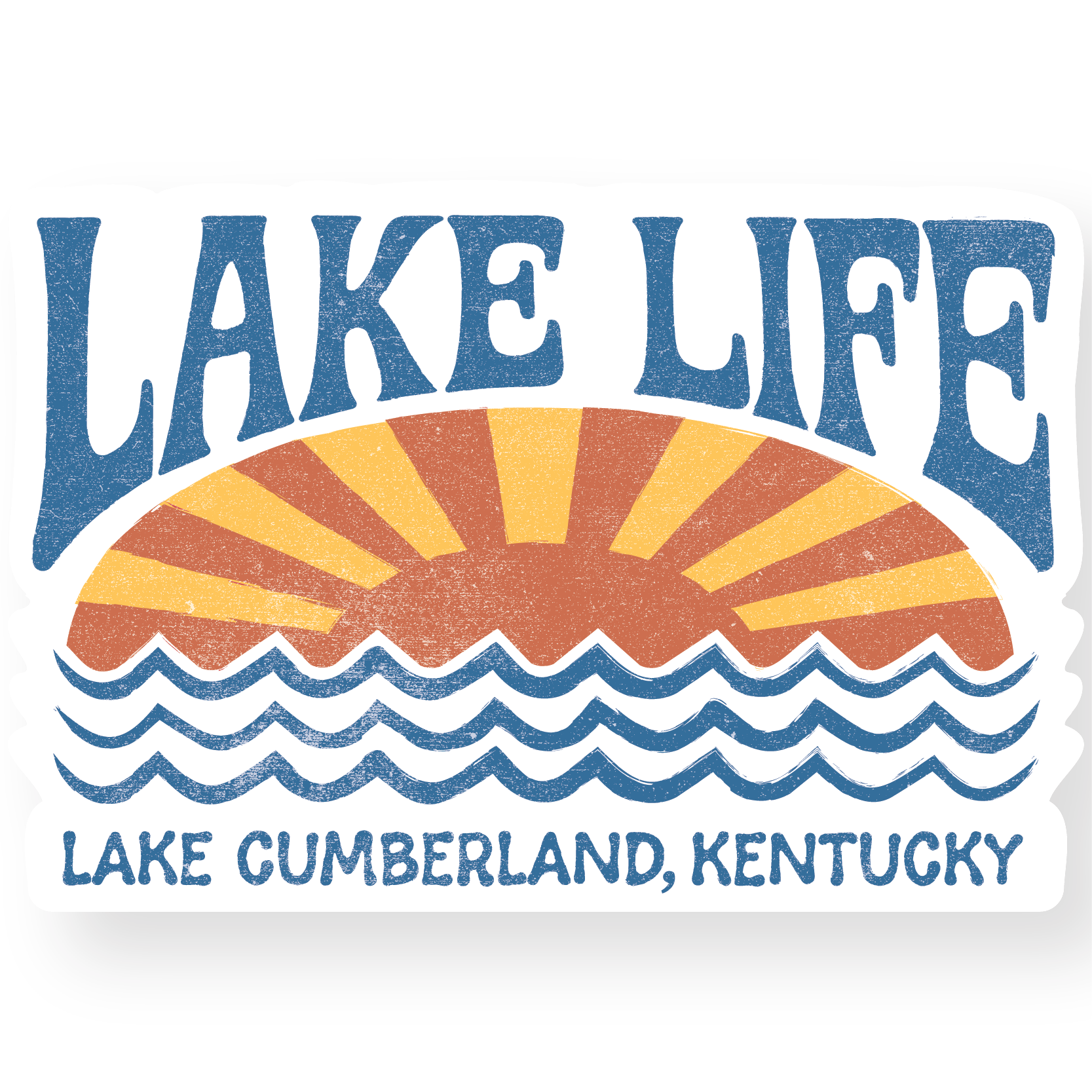 Lake Life Sunrise Sticker