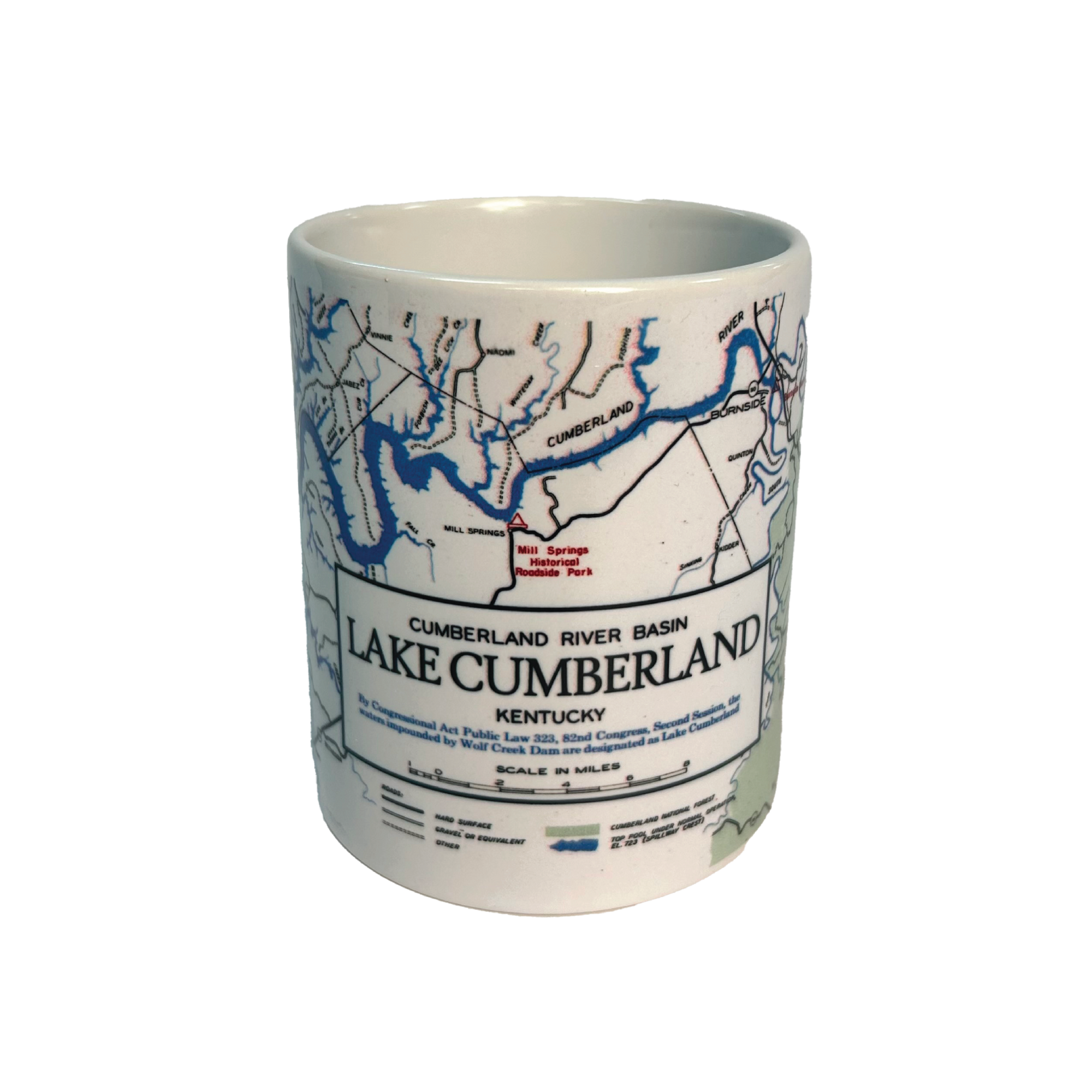 Lake Cumberland Map Mug