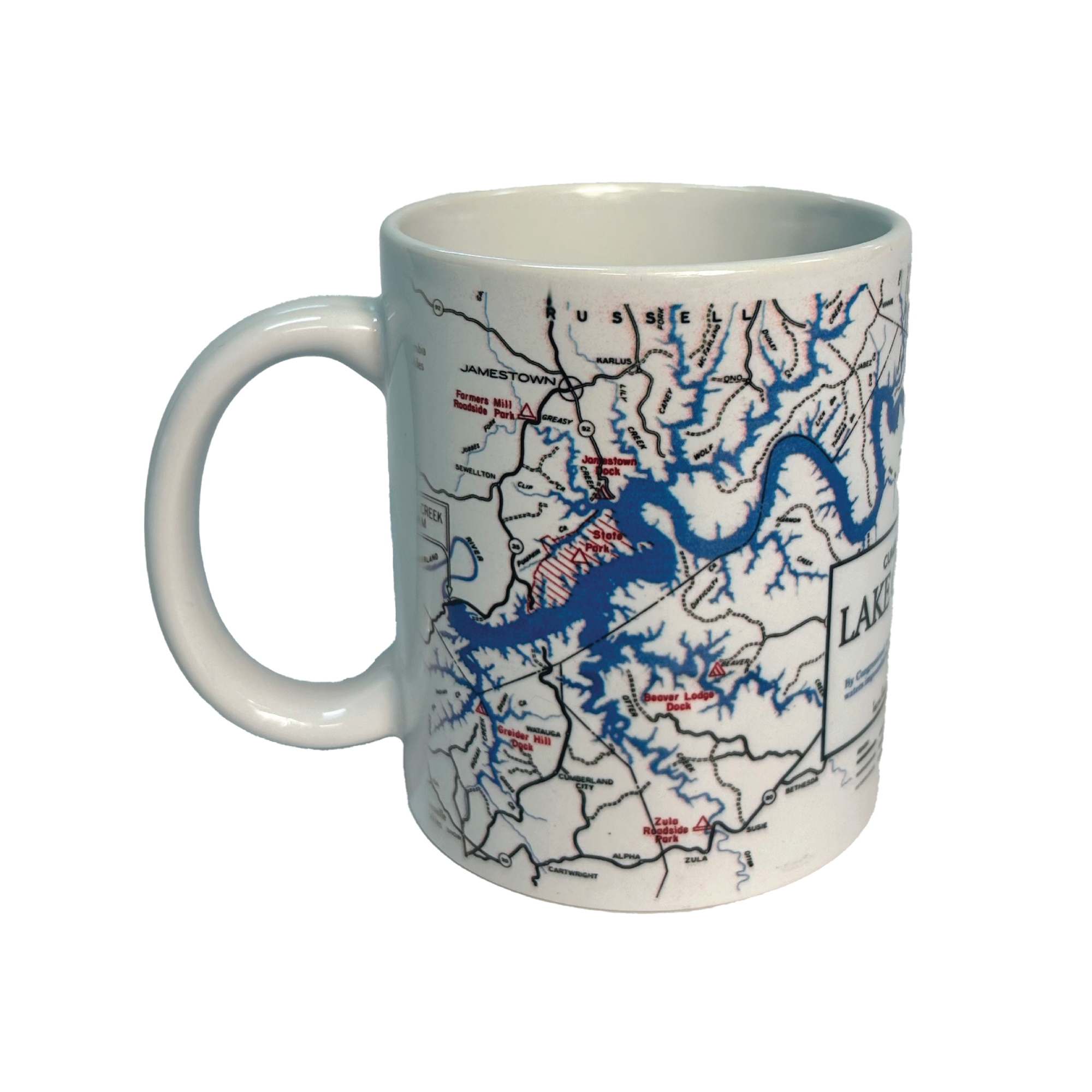 Lake Cumberland Map Mug